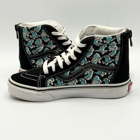 Vans SK8-HI Back Zip Suede Dinosaur print Sneakers - Kids US 1 - Picture 5 of 10